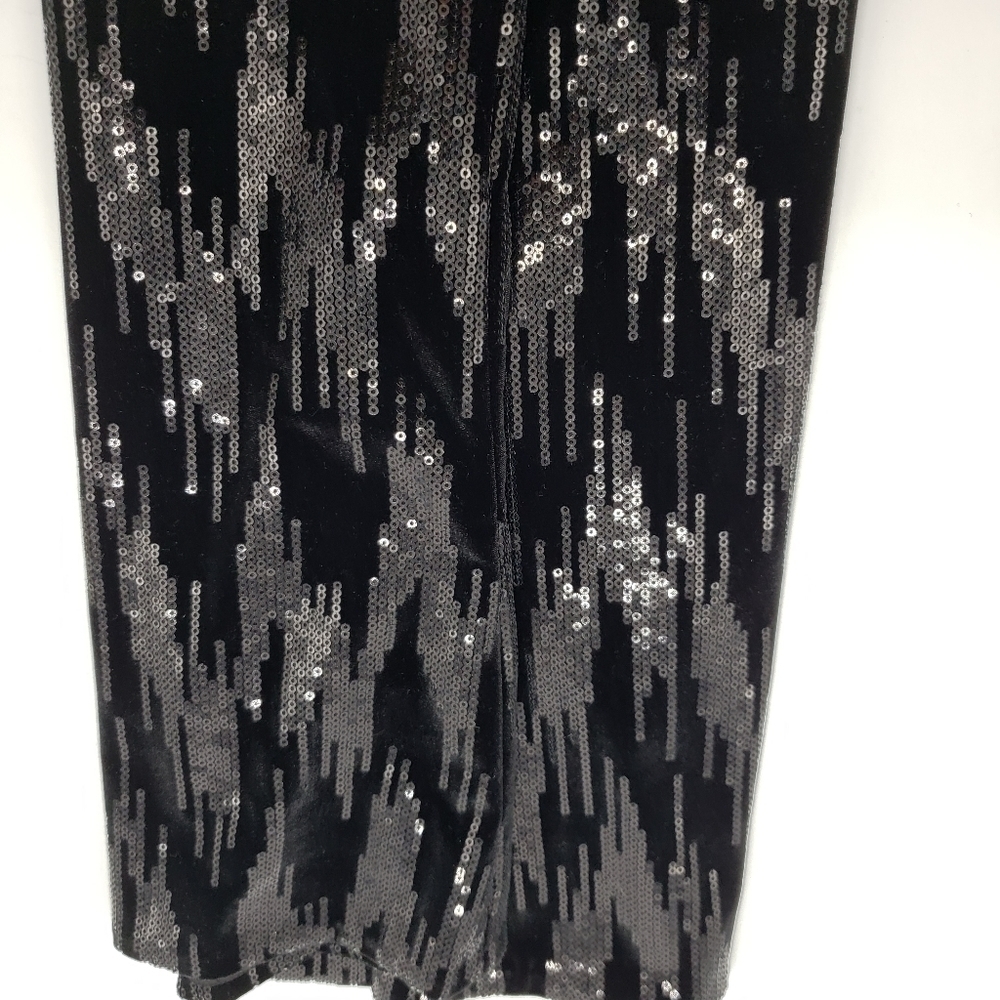 ALEXIS Mabille Impasse 13 Women FR 38 US 6 black tank top velvet sequins luxury - Picture 2 of 12
